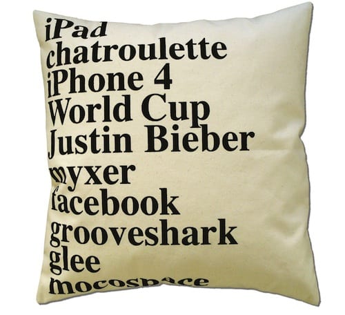 The 2010 Google Search Pillow by ElastiCo Now Available On ETSY